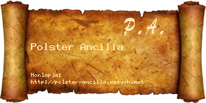 Polster Ancilla névjegykártya